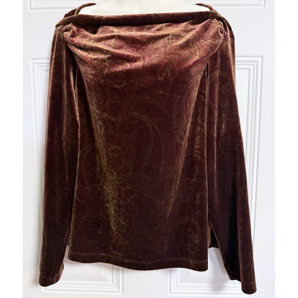 Lands' End Blouse SZ XL (16W-18W) Long‎ Sleeve  Elegant Substantial Career Chic